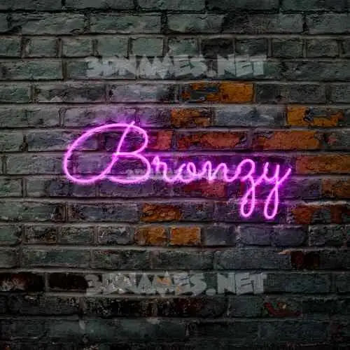bronzy in Pink Neon style - 3D name wallpaper bronzy in Pink Neon style - 3D name wallpaper