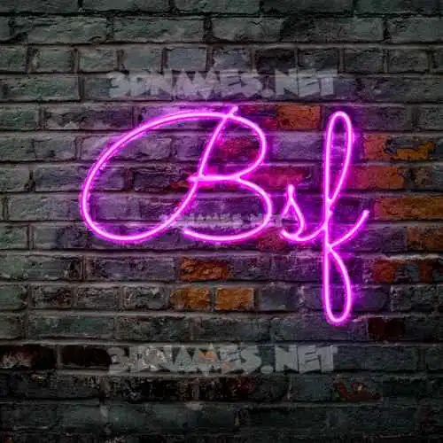bsf in Pink Neon style - 3D name wallpaper bsf in Pink Neon style - 3D name wallpaper