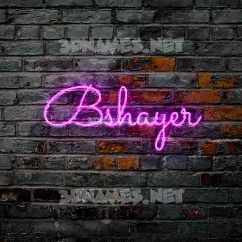 bshayer in Pink Neon style - 3D name wallpaper bshayer in Pink Neon style - 3D name wallpaper