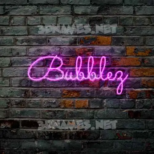 bubblez in Pink Neon style - 3D name wallpaper bubblez in Pink Neon style - 3D name wallpaper