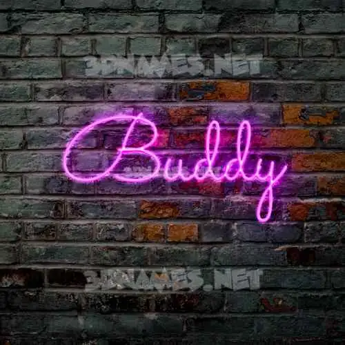 buddy in Pink Neon style - 3D name wallpaper buddy in Pink Neon style - 3D name wallpaper
