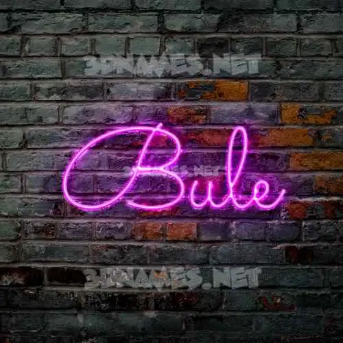 bule in Pink Neon style - 3D name wallpaper