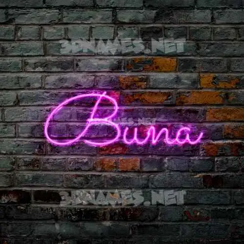 buna in Pink Neon style - 3D name wallpaper buna in Pink Neon style - 3D name wallpaper