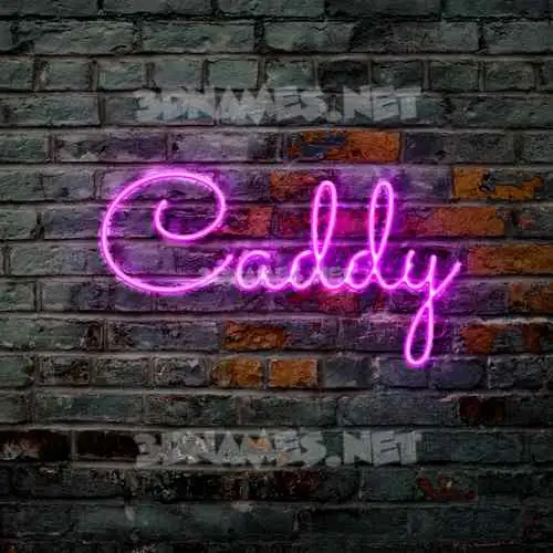 caddy in Pink Neon style - 3D name wallpaper caddy in Pink Neon style - 3D name wallpaper