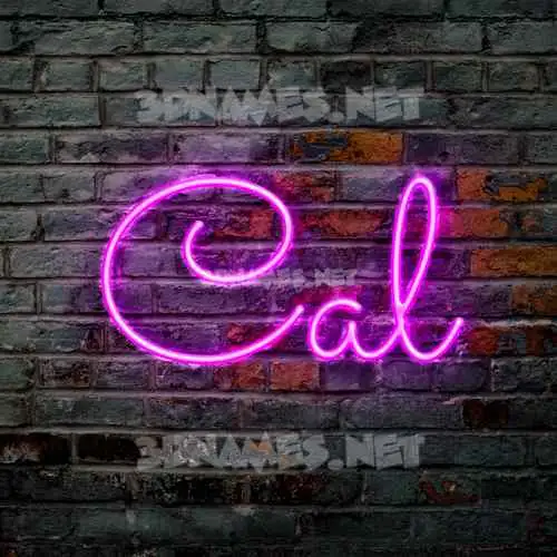 cal in Pink Neon style - 3D name wallpaper cal in Pink Neon style - 3D name wallpaper