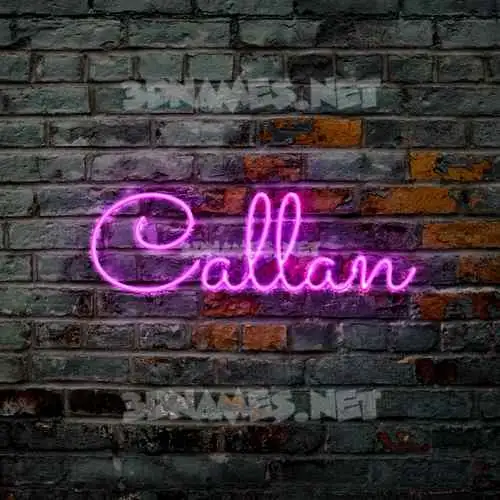 callan in Pink Neon style - 3D name wallpaper