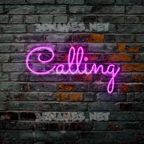 calling in Pink Neon style - 3D name wallpaper