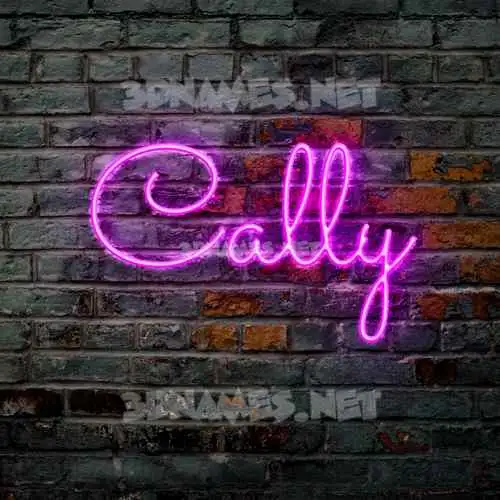 cally in Pink Neon style - 3D name wallpaper