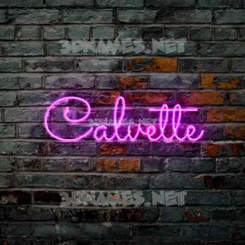 calvette in Pink Neon style - 3D name wallpaper