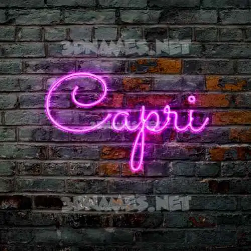 capri in Pink Neon style - 3D name wallpaper capri in Pink Neon style - 3D name wallpaper