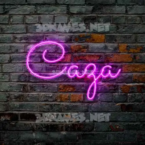 caza in Pink Neon style - 3D name wallpaper caza in Pink Neon style - 3D name wallpaper