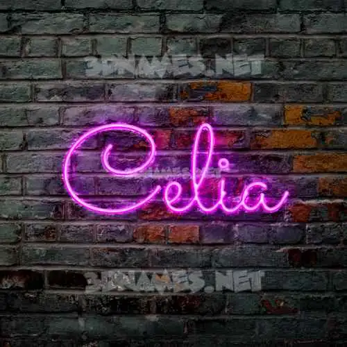 celia in Pink Neon style - 3D name wallpaper celia in Pink Neon style - 3D name wallpaper