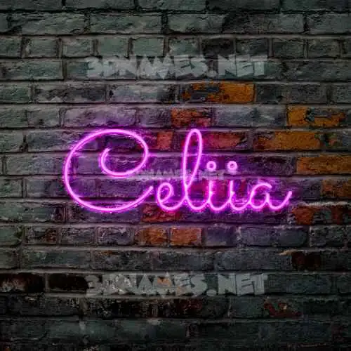 celiia in Pink Neon style - 3D name wallpaper celiia in Pink Neon style - 3D name wallpaper