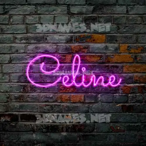 celine in Pink Neon style - 3D name wallpaper
