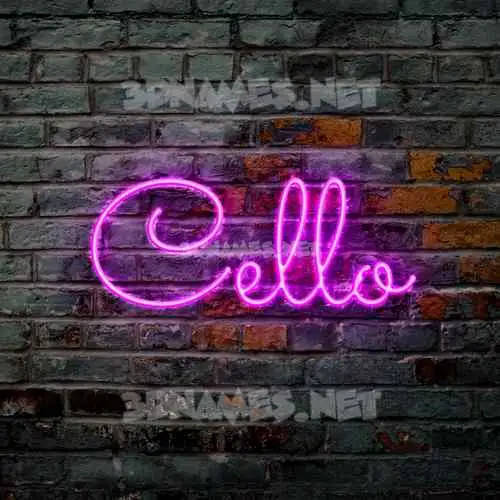 cello in Pink Neon style - 3D name wallpaper cello in Pink Neon style - 3D name wallpaper