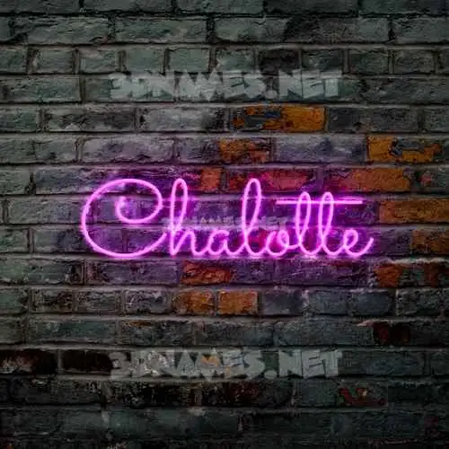 chalotte in Pink Neon style - 3D name wallpaper chalotte in Pink Neon style - 3D name wallpaper