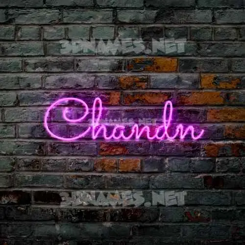 chandn in Pink Neon style - 3D name wallpaper