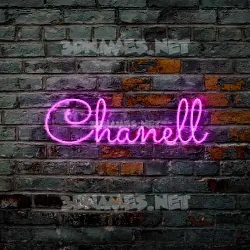 chanell in Pink Neon style - 3D name wallpaper chanell in Pink Neon style - 3D name wallpaper