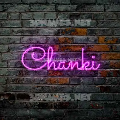 chanki in Pink Neon style - 3D name wallpaper chanki in Pink Neon style - 3D name wallpaper