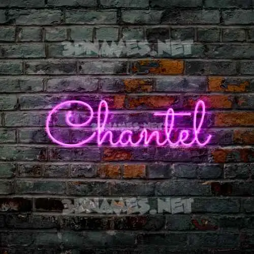 chantel in Pink Neon style - 3D name wallpaper
