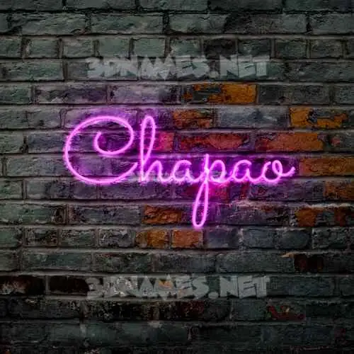 chapao in Pink Neon style - 3D name wallpaper