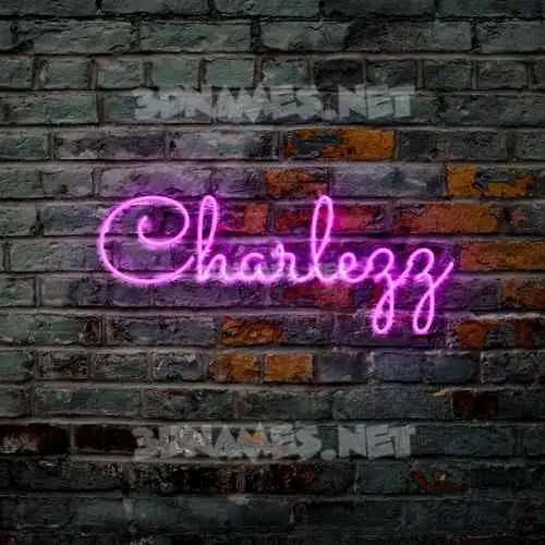 charlezz in Pink Neon style - 3D name wallpaper charlezz in Pink Neon style - 3D name wallpaper