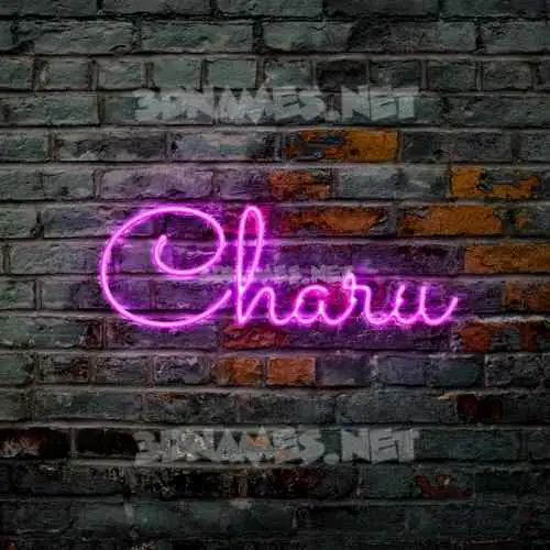 charu in Pink Neon style - 3D name wallpaper charu in Pink Neon style - 3D name wallpaper
