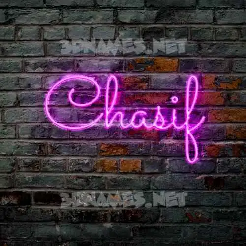 chasif in Pink Neon style - 3D name wallpaper chasif in Pink Neon style - 3D name wallpaper