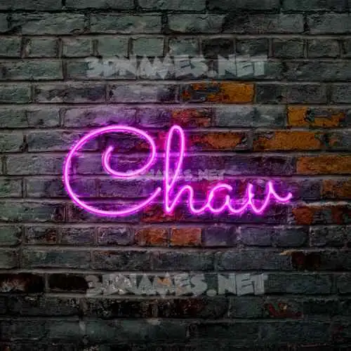 chav in Pink Neon style - 3D name wallpaper