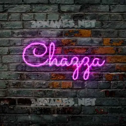 chazza in Pink Neon style - 3D name wallpaper