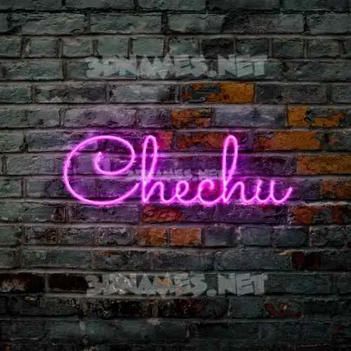 chechu in Pink Neon style - 3D name wallpaper chechu in Pink Neon style - 3D name wallpaper