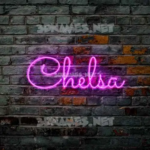 chelsa in Pink Neon style - 3D name wallpaper chelsa in Pink Neon style - 3D name wallpaper