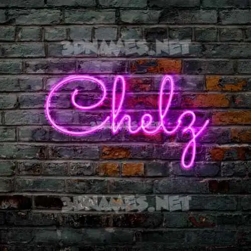 chelz in Pink Neon style - 3D name wallpaper chelz in Pink Neon style - 3D name wallpaper