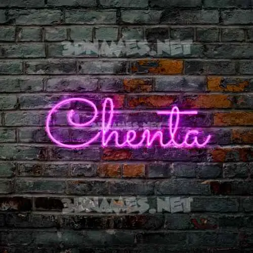 chenta in Pink Neon style - 3D name wallpaper chenta in Pink Neon style - 3D name wallpaper