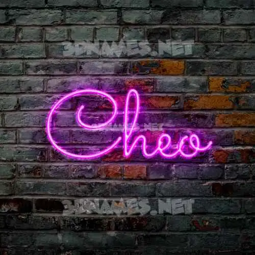 cheo in Pink Neon style - 3D name wallpaper cheo in Pink Neon style - 3D name wallpaper