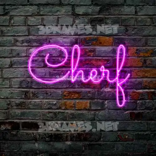 cherf in Pink Neon style - 3D name wallpaper cherf in Pink Neon style - 3D name wallpaper