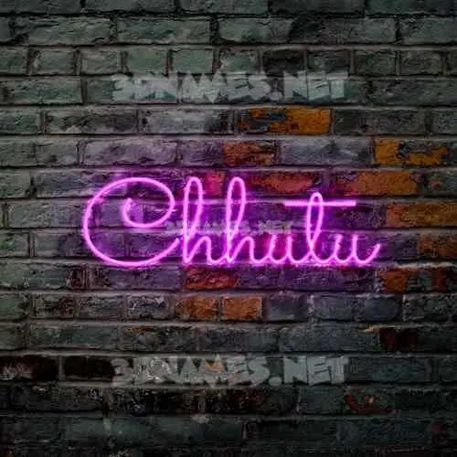 chhutu in Pink Neon style - 3D name wallpaper chhutu in Pink Neon style - 3D name wallpaper