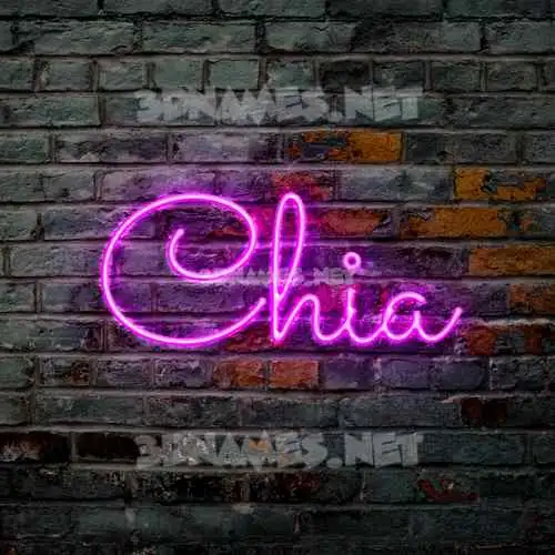 chia in Pink Neon style - 3D name wallpaper chia in Pink Neon style - 3D name wallpaper