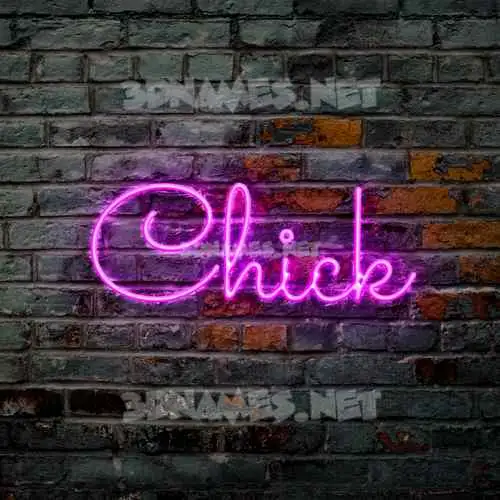chick in Pink Neon style - 3D name wallpaper chick in Pink Neon style - 3D name wallpaper