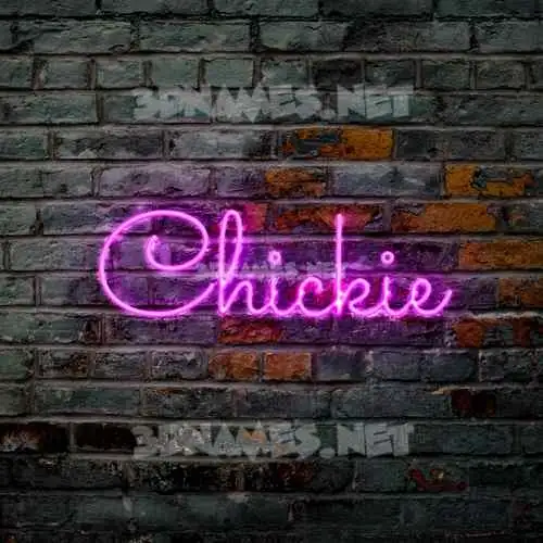 chickie in Pink Neon style - 3D name wallpaper chickie in Pink Neon style - 3D name wallpaper