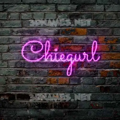 chiegurl in Pink Neon style - 3D name wallpaper chiegurl in Pink Neon style - 3D name wallpaper