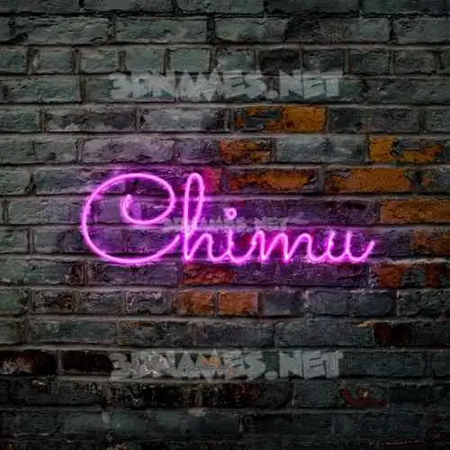 chimu in Pink Neon style - 3D name wallpaper