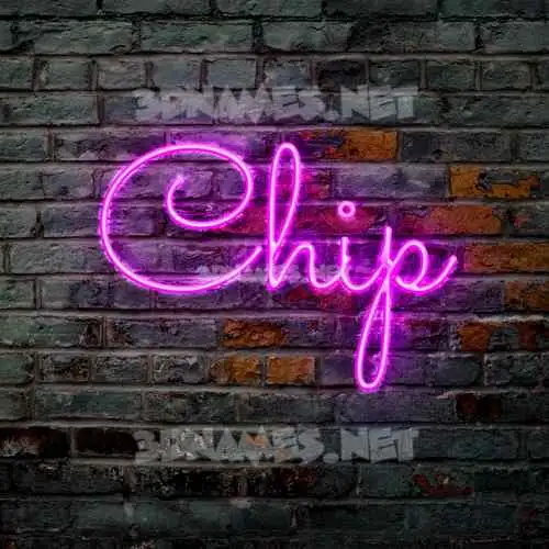 chip in Pink Neon style - 3D name wallpaper chip in Pink Neon style - 3D name wallpaper