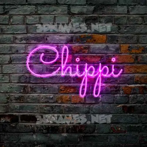 chippi in Pink Neon style - 3D name wallpaper chippi in Pink Neon style - 3D name wallpaper