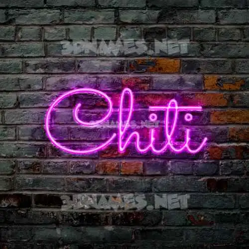 chiti in Pink Neon style - 3D name wallpaper chiti in Pink Neon style - 3D name wallpaper