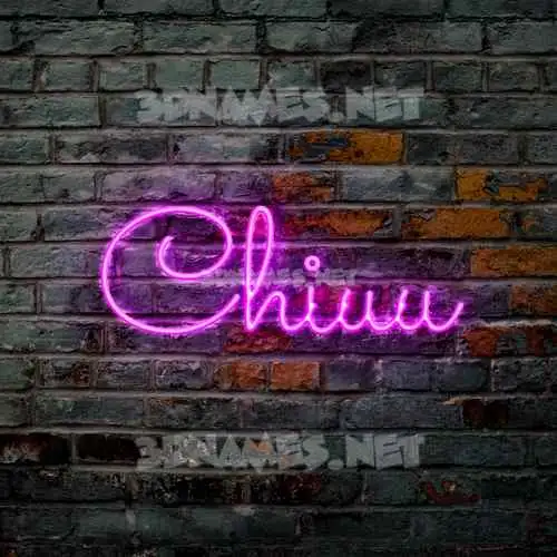 chiuu in Pink Neon style - 3D name wallpaper chiuu in Pink Neon style - 3D name wallpaper
