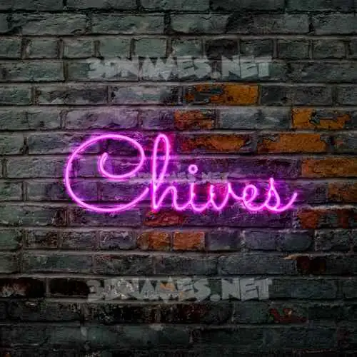 chives in Pink Neon style - 3D name wallpaper chives in Pink Neon style - 3D name wallpaper