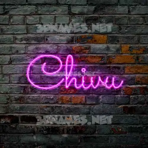 chivu in Pink Neon style - 3D name wallpaper