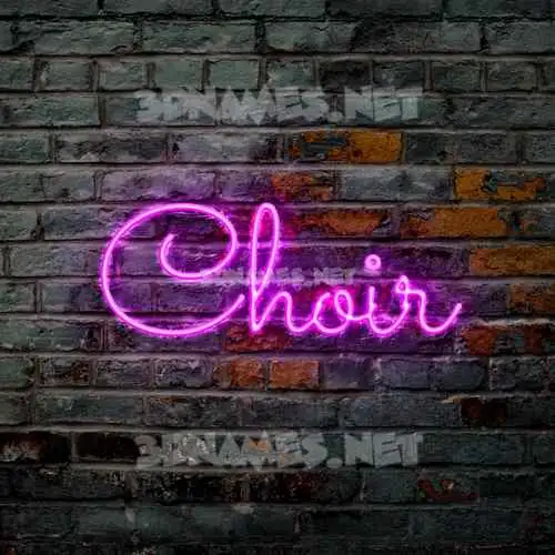 choir in Pink Neon style - 3D name wallpaper choir in Pink Neon style - 3D name wallpaper