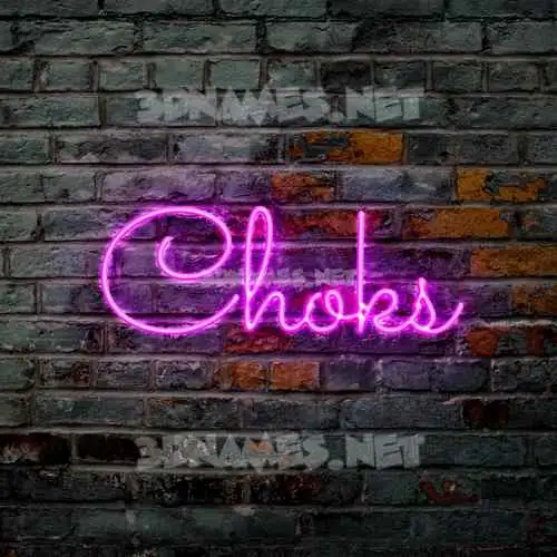 choks in Pink Neon style - 3D name wallpaper choks in Pink Neon style - 3D name wallpaper